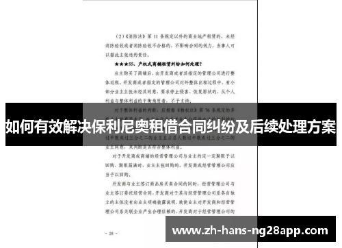 如何有效解决保利尼奥租借合同纠纷及后续处理方案